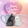 2PCS COUPLE CAT KISSING MUGS