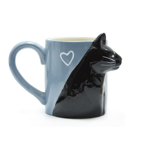 2PCS COUPLE CAT KISSING MUGS