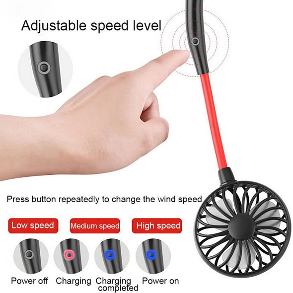 Portable Hanging Neck Sports Fan